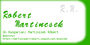 robert martincsek business card